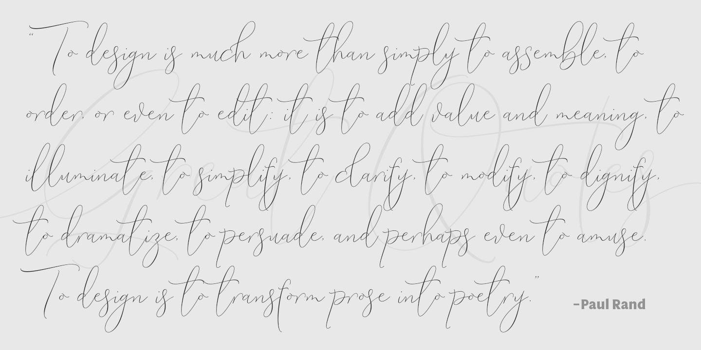 Пример шрифта Lemans Pen Script Light